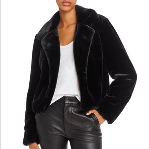 BLANKNYC Cropped Faux-Fur Jacket